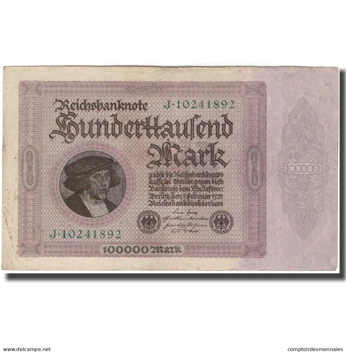 Billet, Allemagne, 100,000 Mark, 1923, KM:83a, TB+ - 100000 Mark