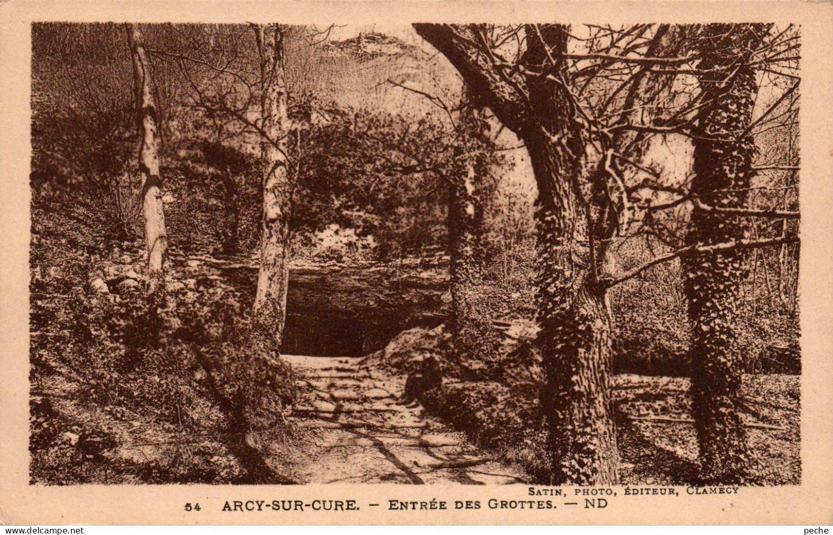 N°3106 W -cpa Arcy Sur Cure -entrée Des Grottes- - Otros & Sin Clasificación