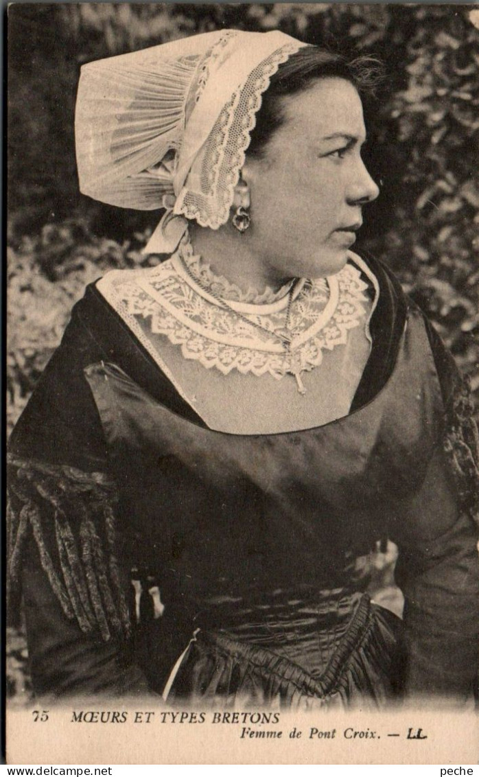 N°3107 W -cpa Femme De Pont Croix - Costumes