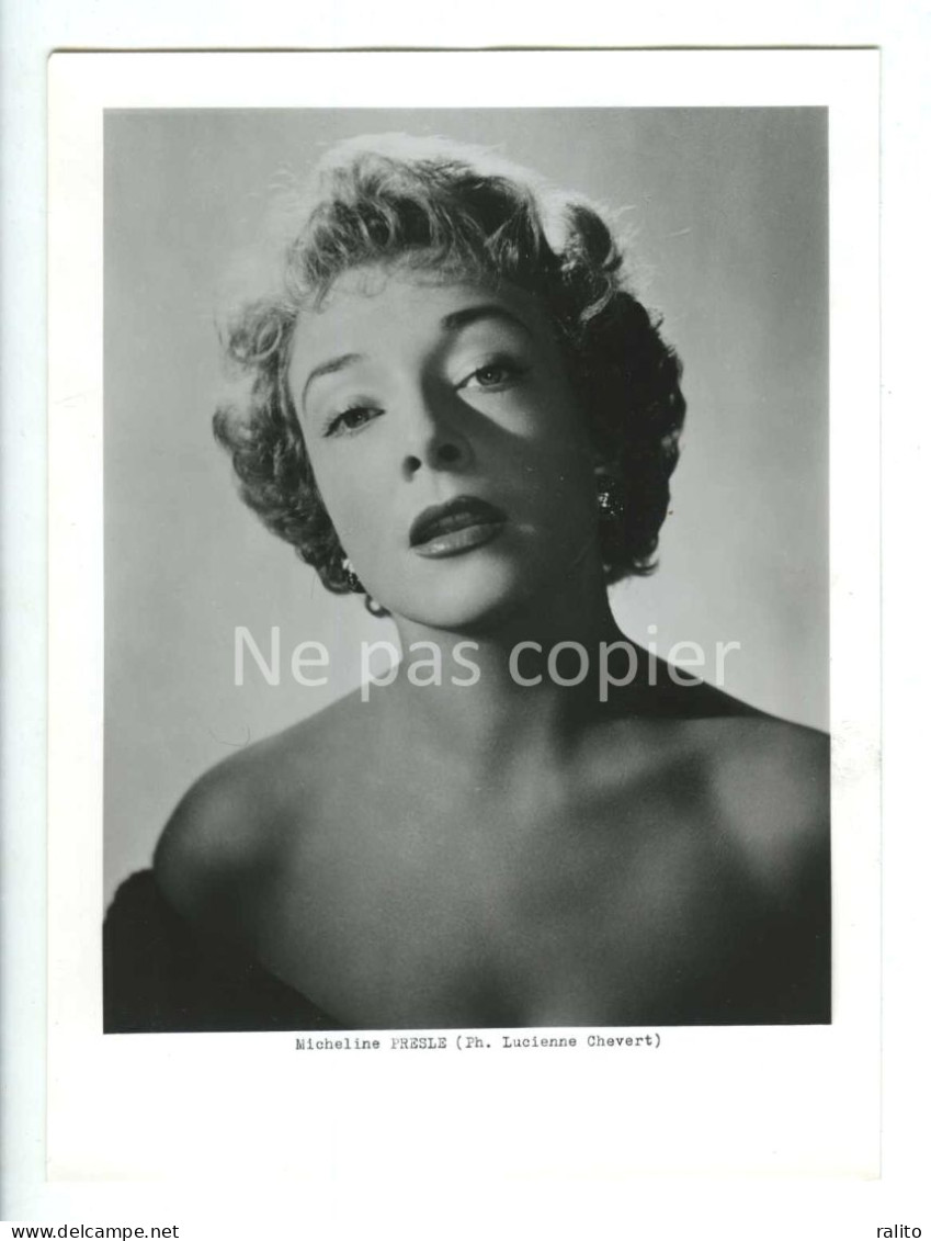 MICHELINE PRESLE Vers 1950 Actrice Comédienne Cinéma Photo Par Lucienne CHEVERT - Célébrités