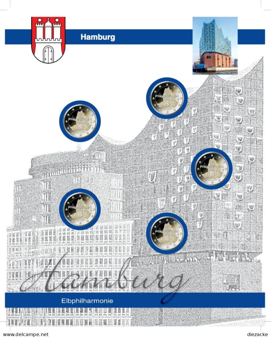 Safe Einzelblatt 2 Euro "Hamburg" 2023 Nr. 7821-18 Neu - Materiale