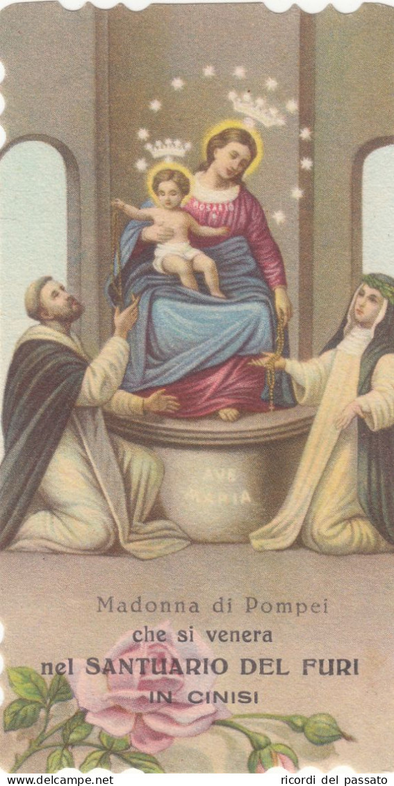 Santino Fustellato Madonna Di Pompei - Devotion Images
