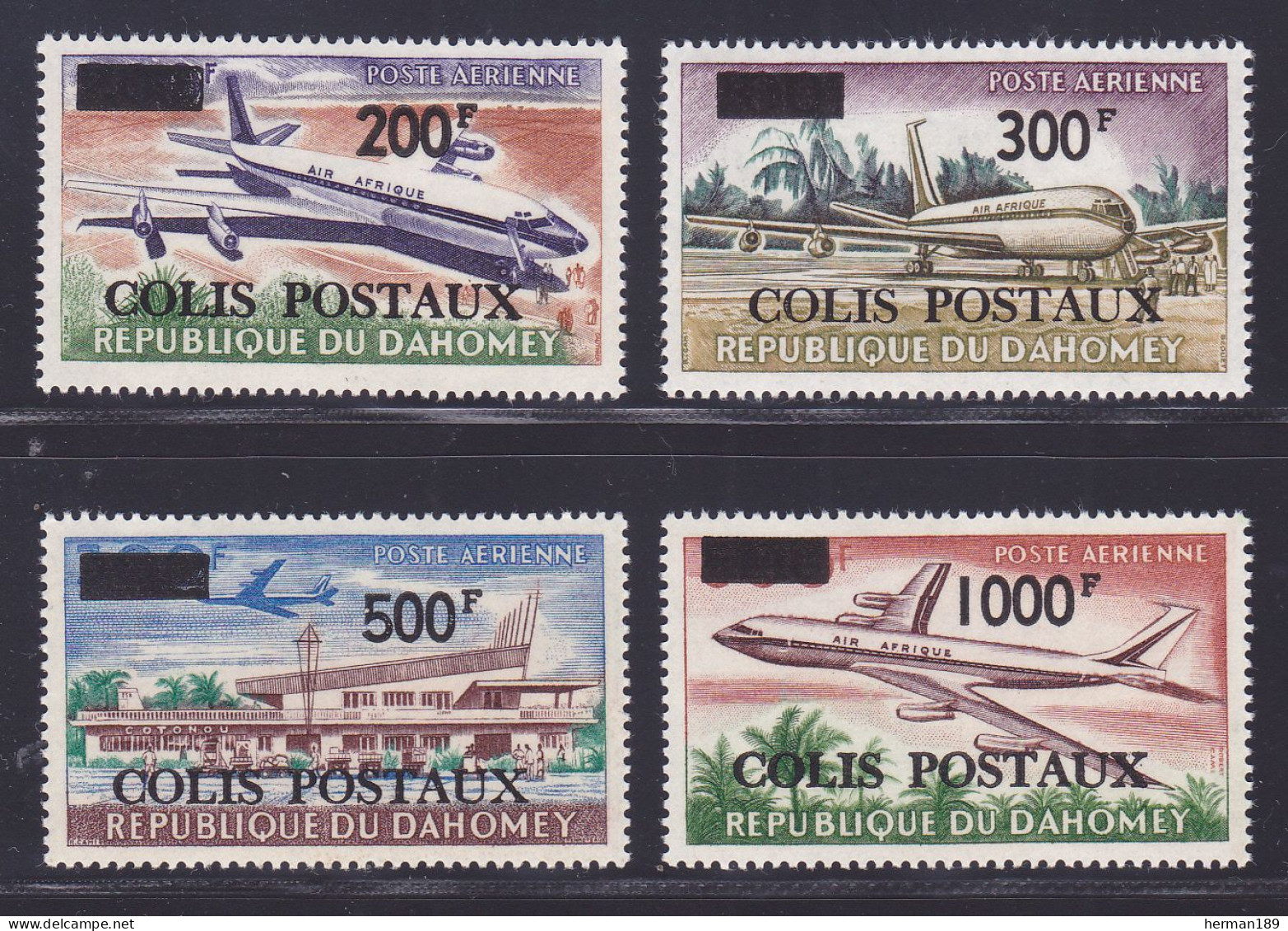 DAHOMEY COLIS POSTAUX N°    8 à 11 ** MNH Neufs Sans Charnière, TB (D2352) Avions Surchargés - 1967 - Benin – Dahomey (1960-...)