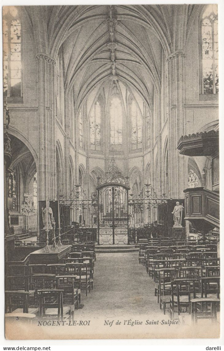 CP 28 - Nogent Le Roi - Nef De L'Eglise Saint Sulpice - Nogent Le Roi