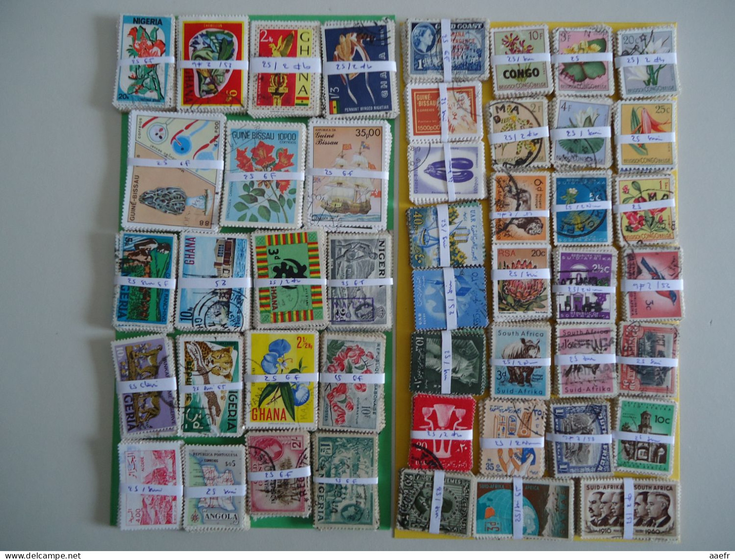 Afrique / Africa - 4000 Timbres En 160 Bottes De 25  / 4000 Stamps In 160 Bundles Of 25 - Tous Pays - Toutes époques - Vrac (min 1000 Timbres)