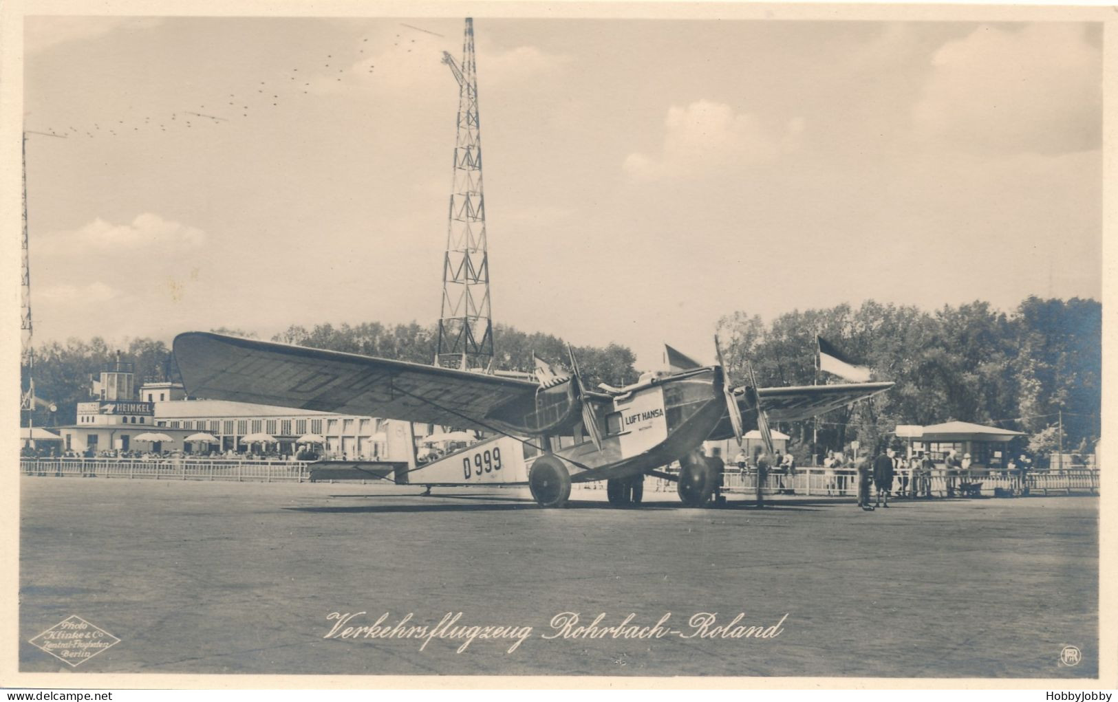 Photograph: Verkehrsflugzeug Rohrbach Roland  - PERFECTER ZUSTAND - Ungebraucht (15,9 X 9,9)cm - 1919-1938: Between Wars