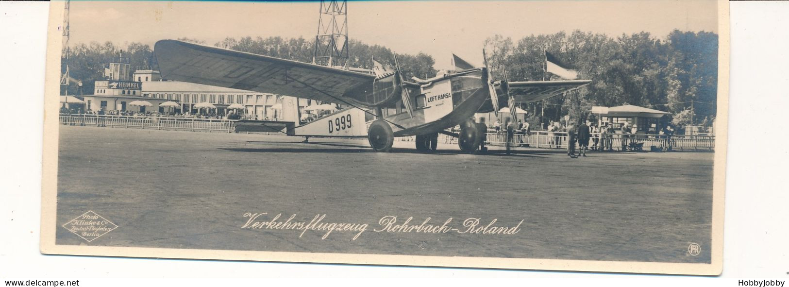 Photograph: Verkehrsflugzeug Rohrbach Roland  - PERFECTER ZUSTAND - Ungebraucht (15,9 X 9,9)cm - 1919-1938: Entre Guerres