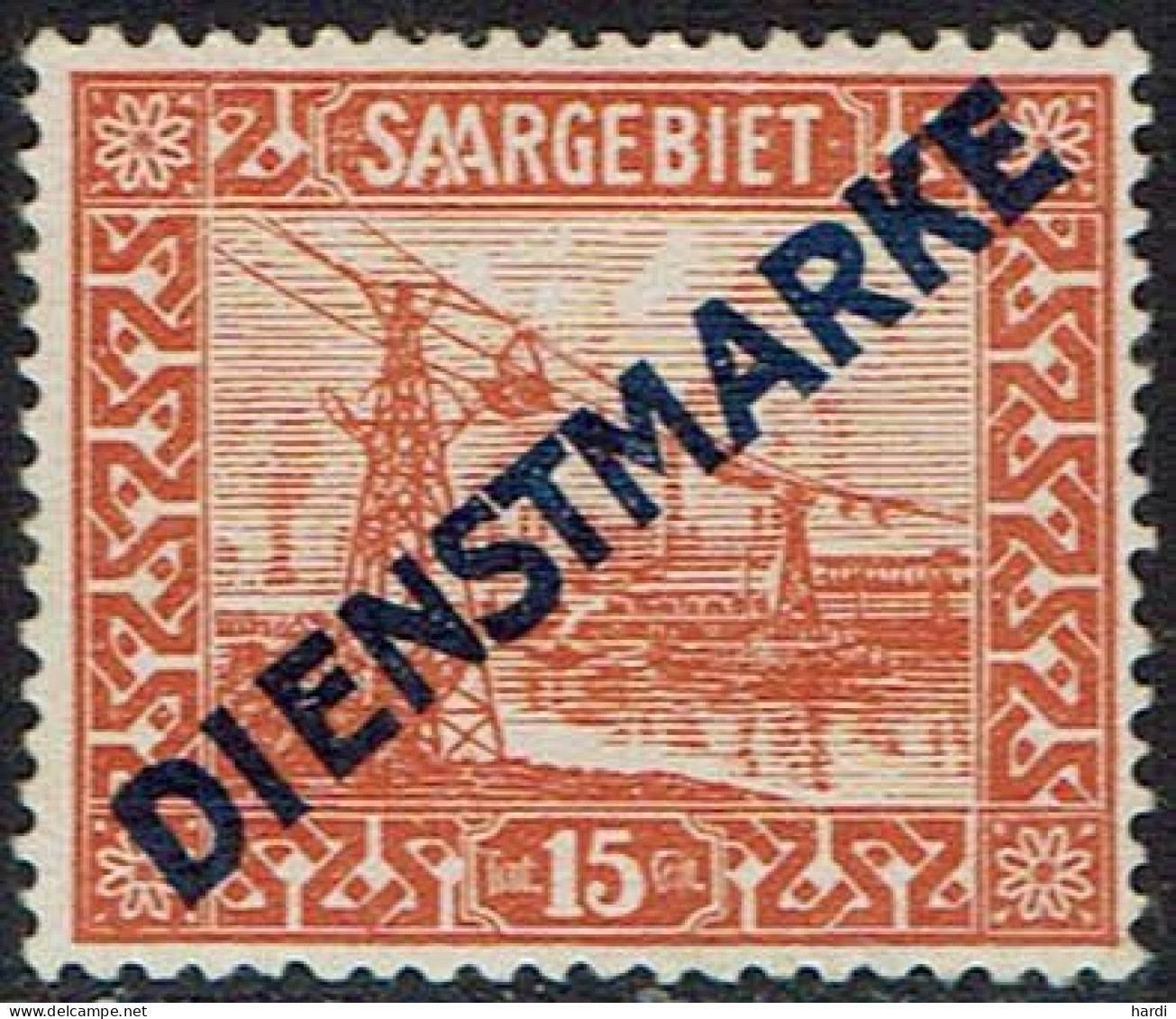 Saargebiet 1922, Dienstmarke, MiNr 4 I, * Ungebraucht - Ungebraucht