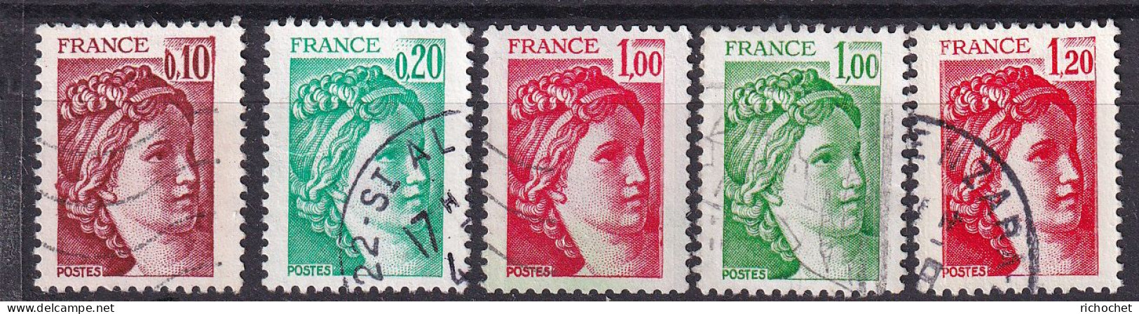 France 1965 + 1967 + 1972 à 1974 ° - Gebruikt