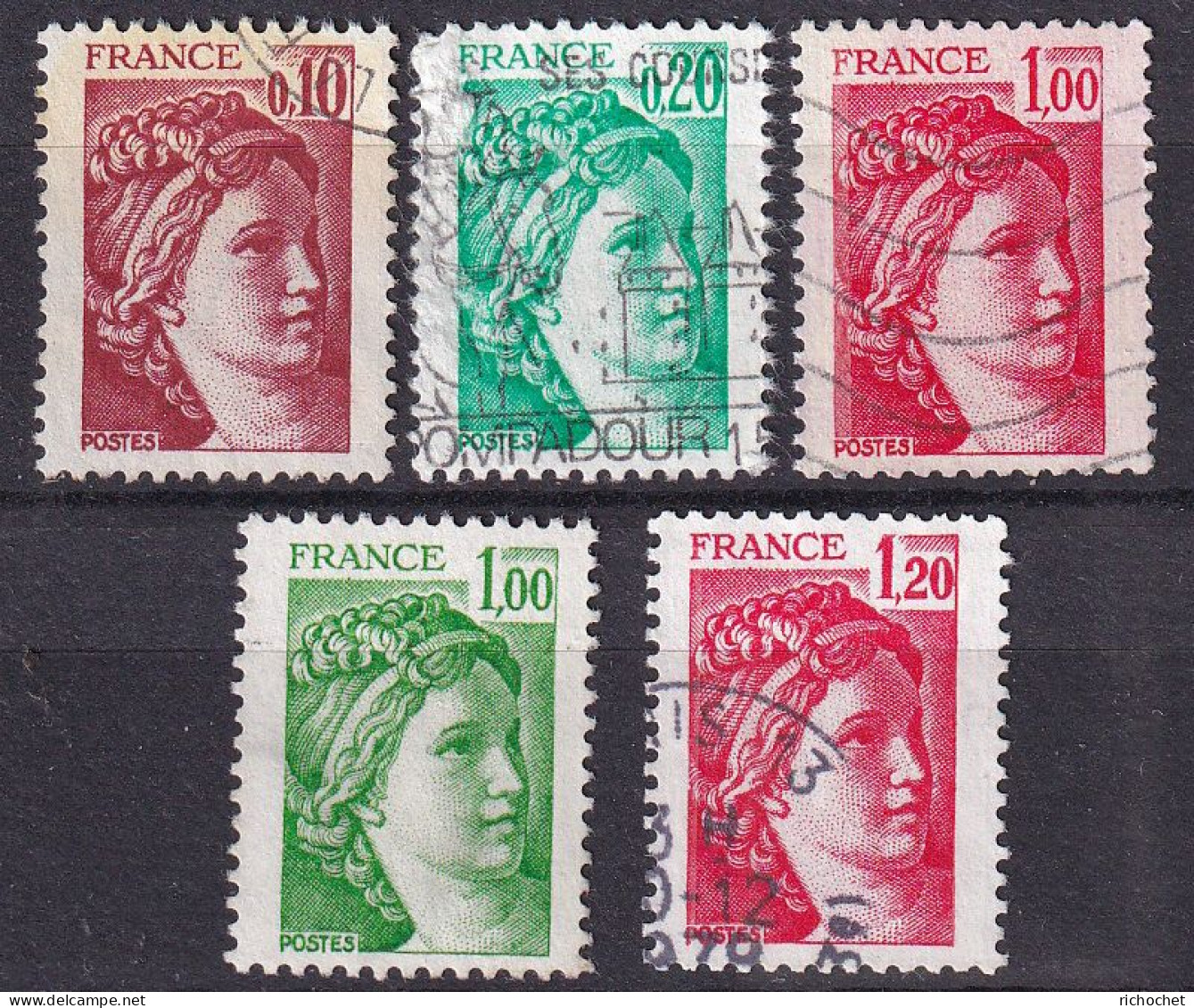 France 1965 + 1967 + 1972 à 1974 ° - Used Stamps
