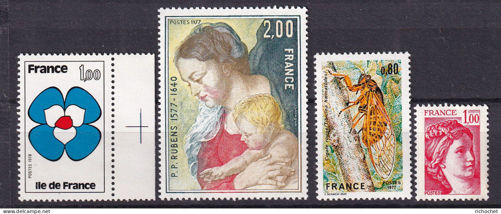 France 1946 + 1958 + 1972 + 1991 ** - Unused Stamps