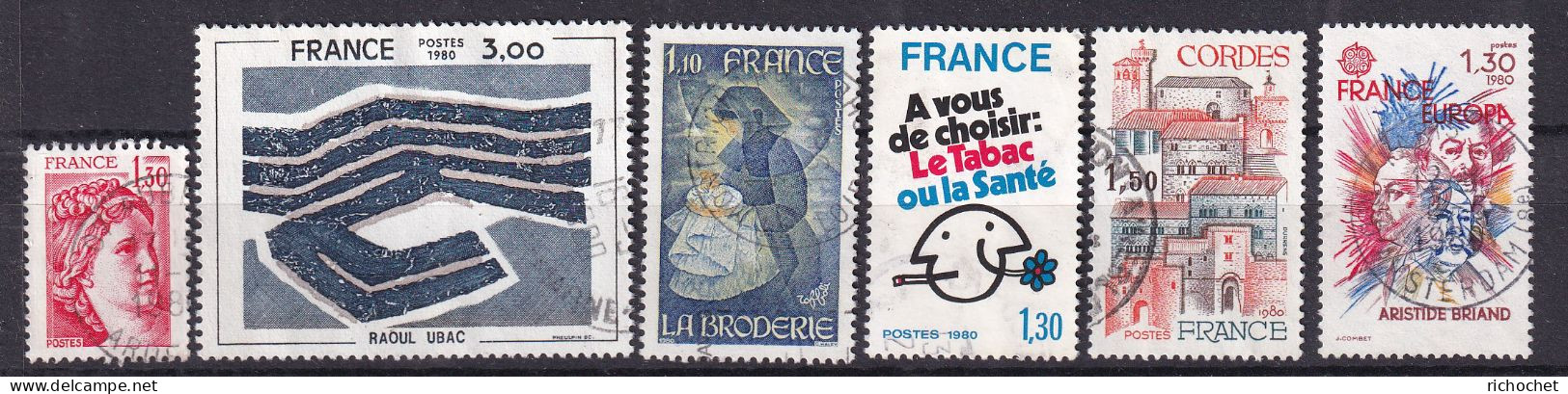 France  2059 + 2075 + 2079 + 2080 + 2081 + 2085 ° - Used Stamps