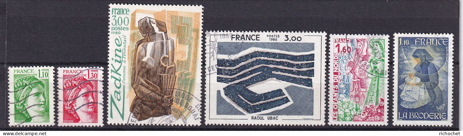 France  2058 + 2059 + 2074 + 2075 + 2076 + 2079 ° - Used Stamps