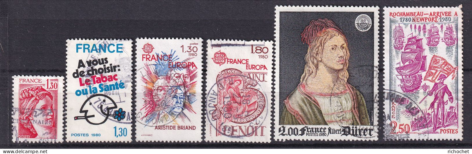 France  2059 + 2080 + 2085 + 2086 + 2090 + 2094 ° - Used Stamps