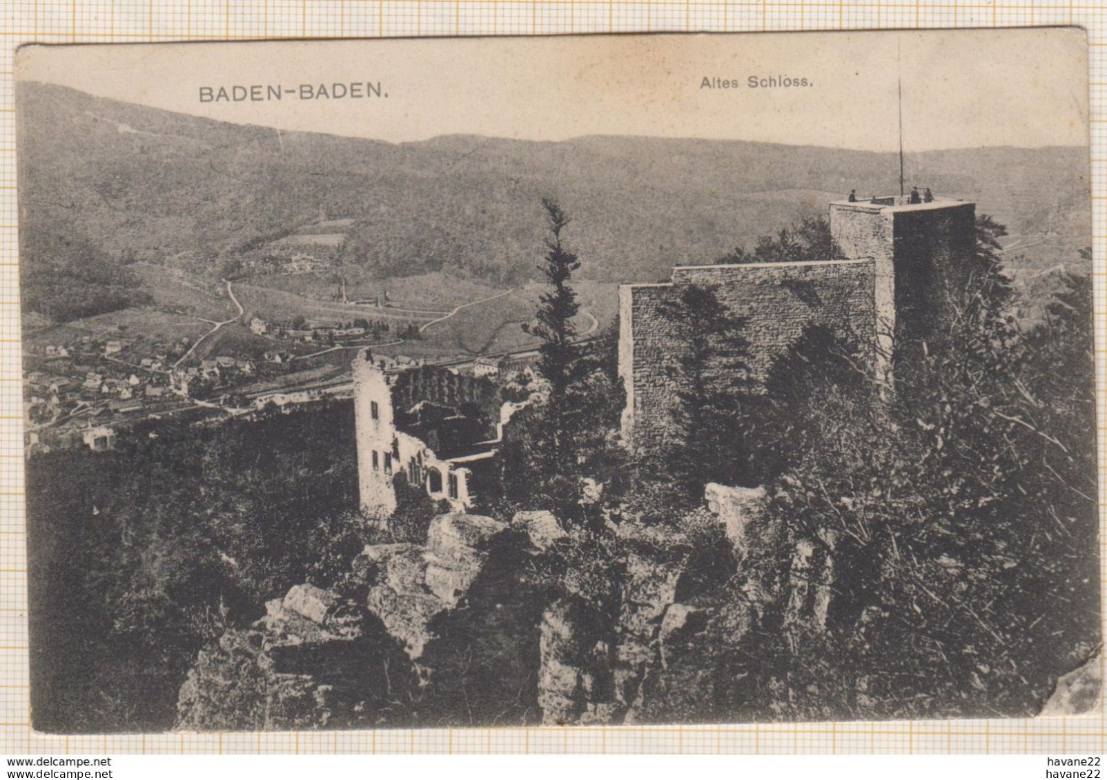 8AK4382 BADEN BADEN ALTHES SCHLOSS   2SCANS - Baden-Baden