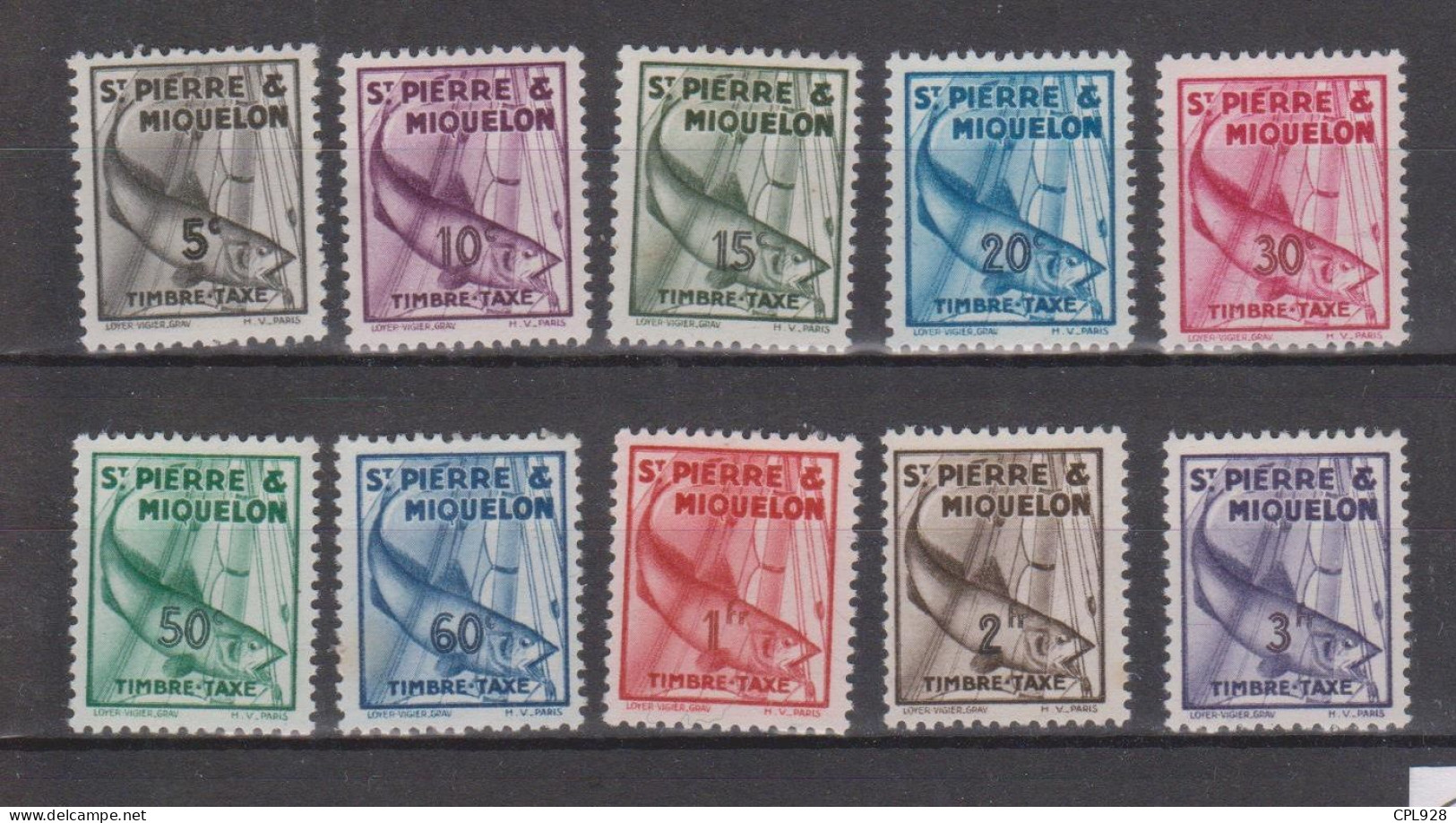 St Pierre Et Miquelon Taxe N° 32 à 41 Avec Charnières - Postage Due