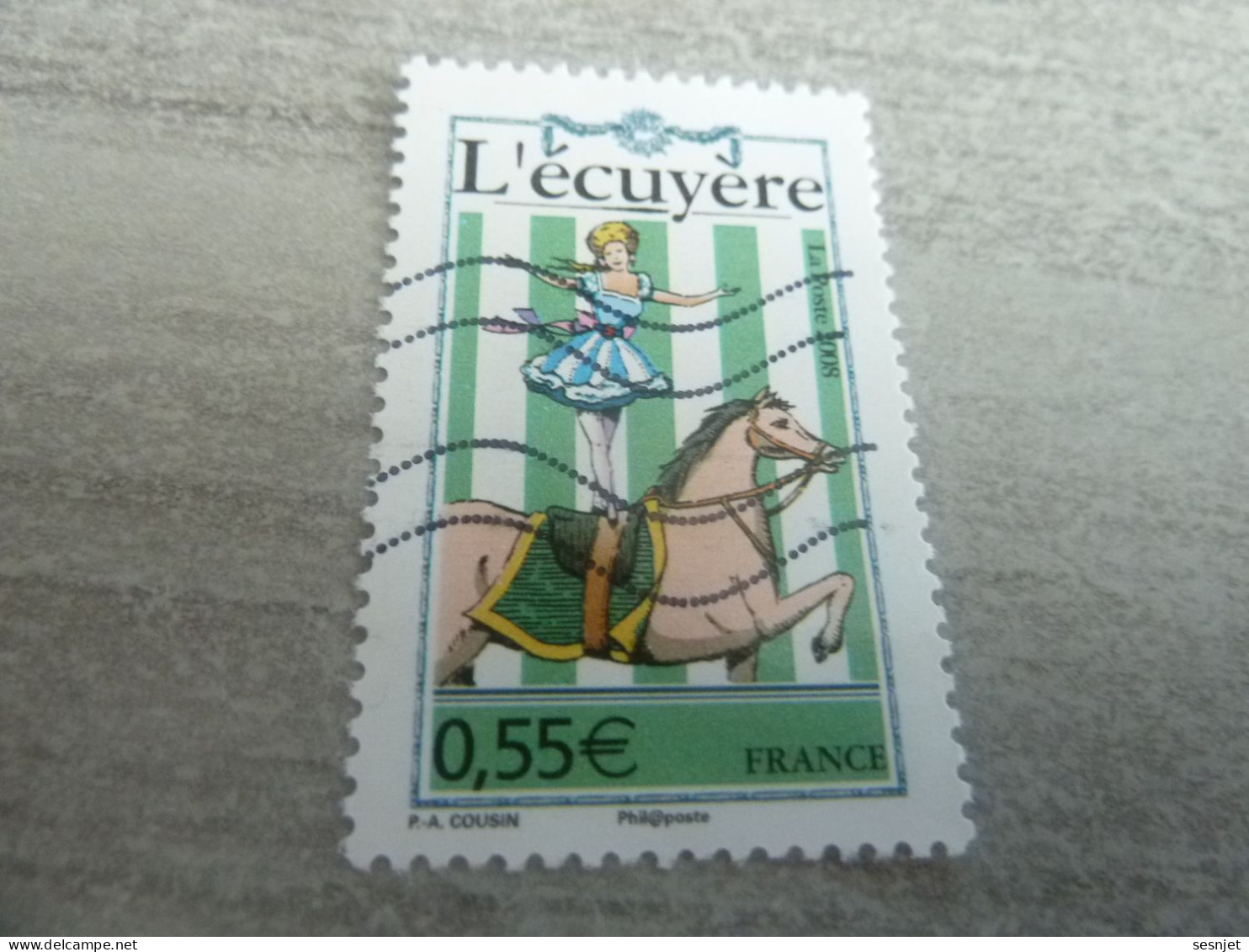 Le Cirque - L'écuyère - 0.55 € - Yt 4217 - Multicolore - Oblitéré - Année 2008 - - Used Stamps