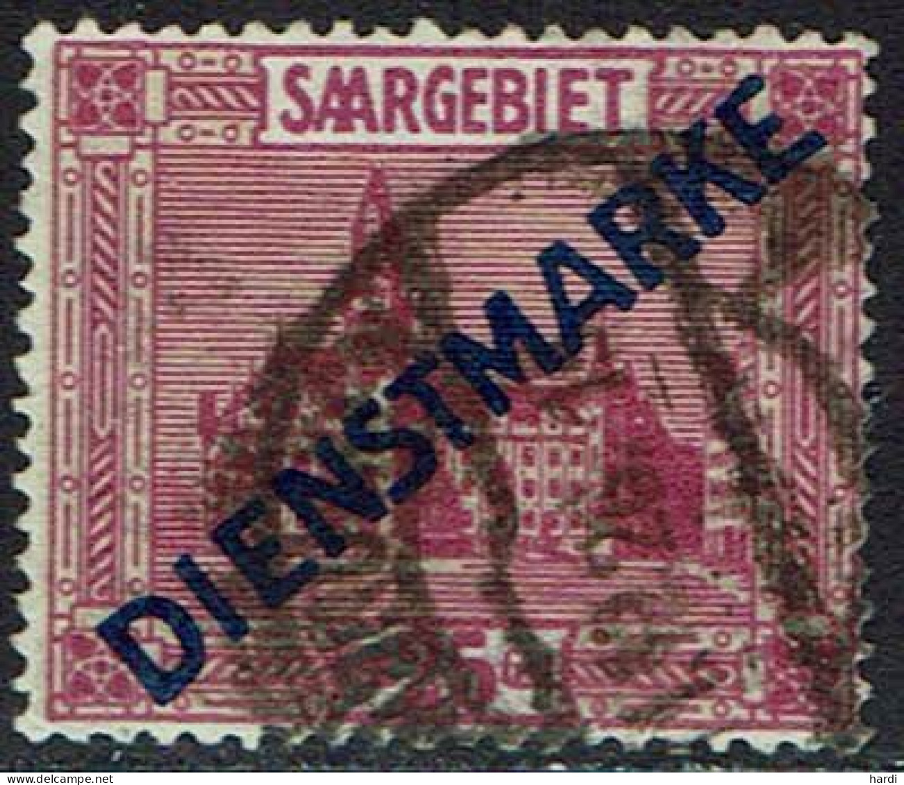 Saargebiet 1923, Dienstmarke, MiNr 14 I, Gestempelt - Oblitérés