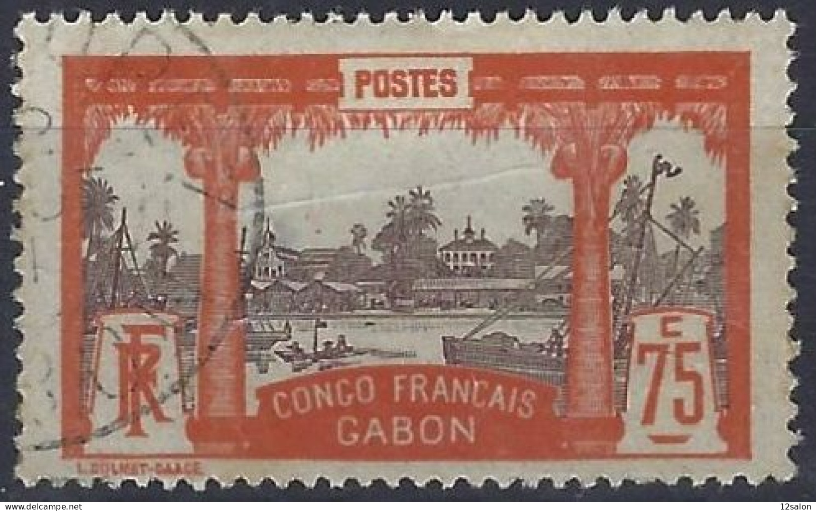 GABON Obl N° 45 Cote 115€ - Usados