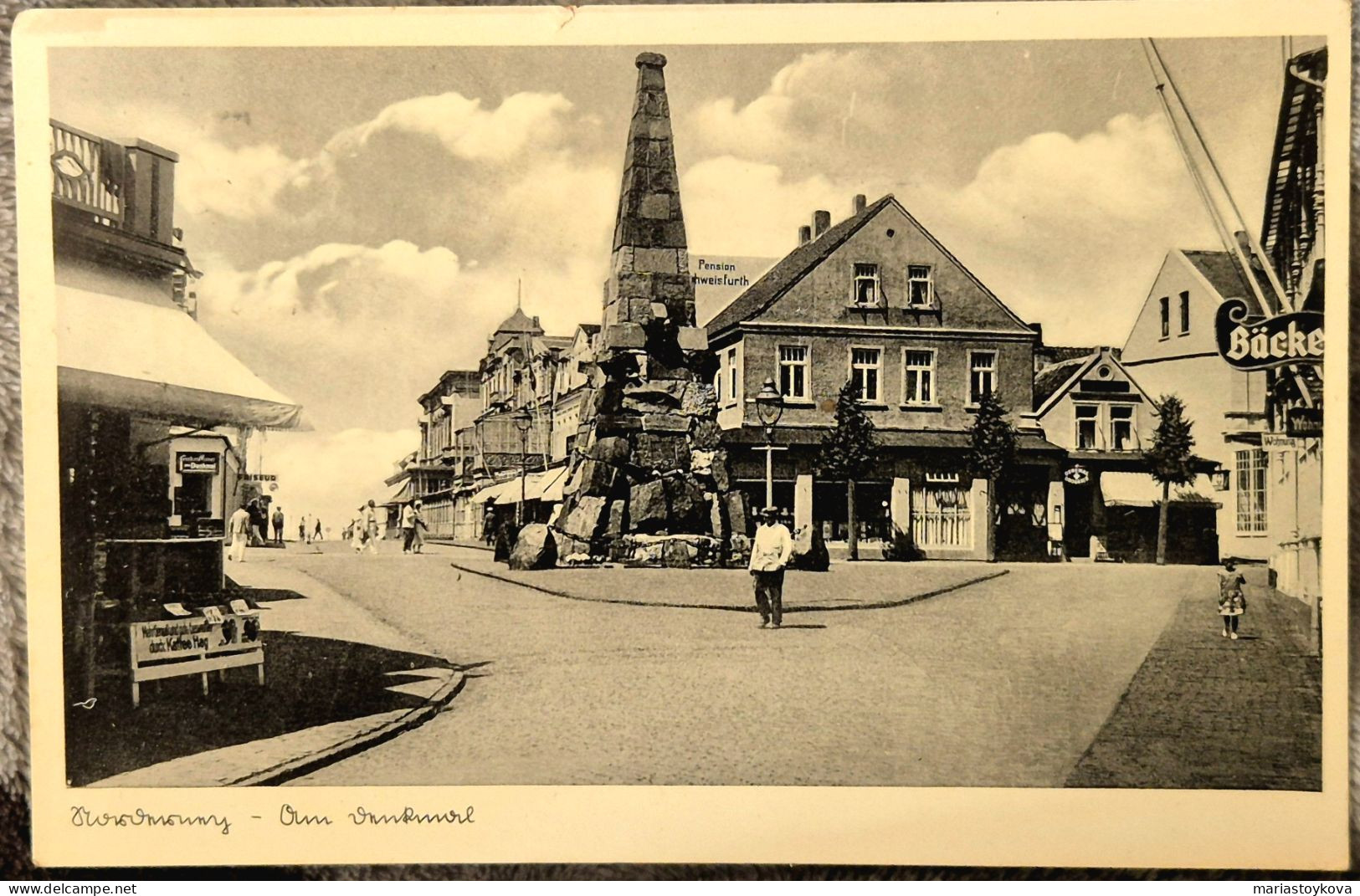 1916.Norderney, Am Denkmal - Norderney