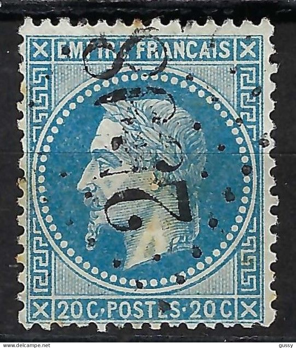 FRANCE Classique, B Obl. GC Des Villes Sur TP Isolés: GC 2598 (Nancy,1) Sur Y&T 29A - 1863-1870 Napoléon III Lauré