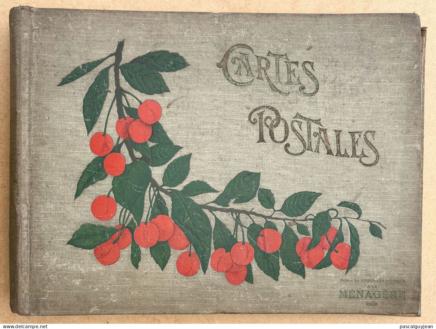 ALBUM ANCIEN POUR CARTES POSTALES ANCIENNES DECOR CERISES - Non Classificati