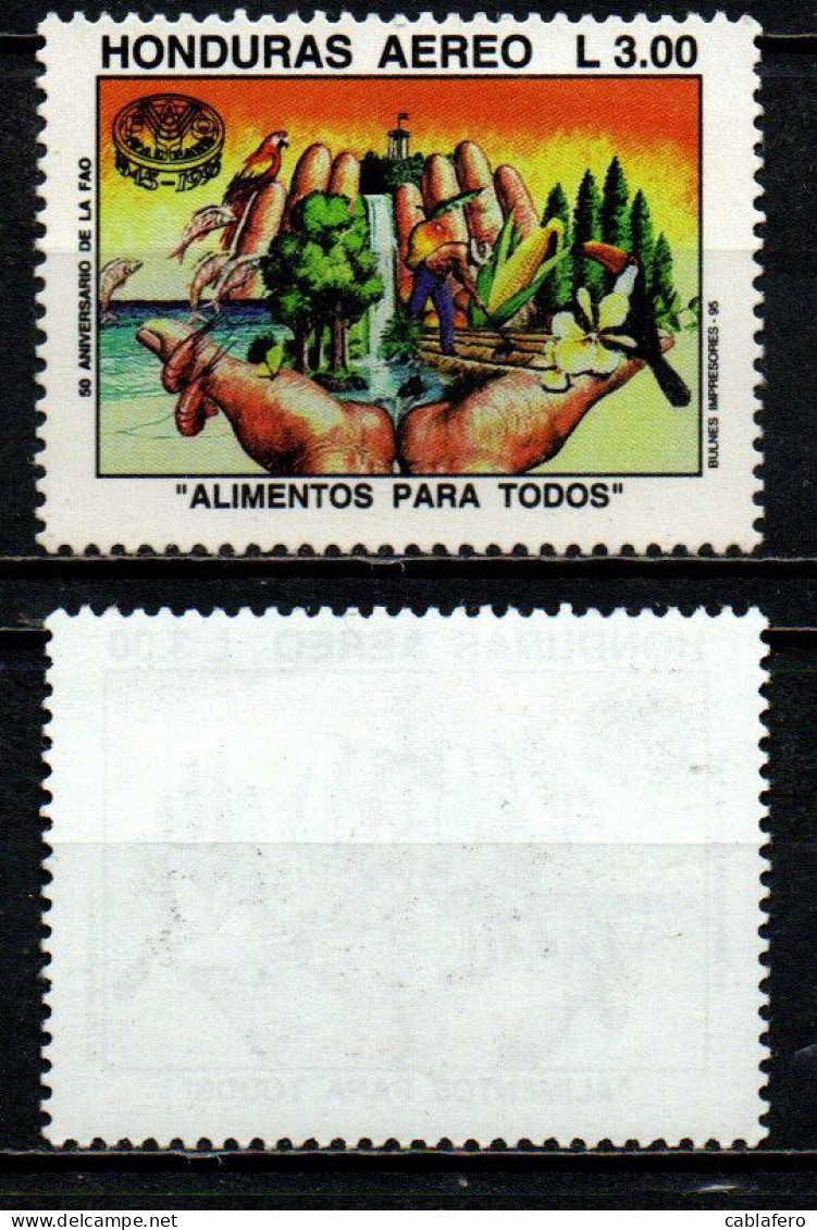 HONDURAS - 1995 - 5° ANNIVERSARIO DELLA FAO - SENZA GOMMA - Honduras