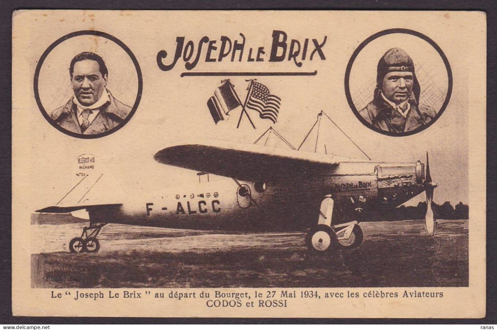 CPA Aviation Aviateur Non Circulé Joseph Le Brix Codos Et Rossi - 1919-1938: Between Wars