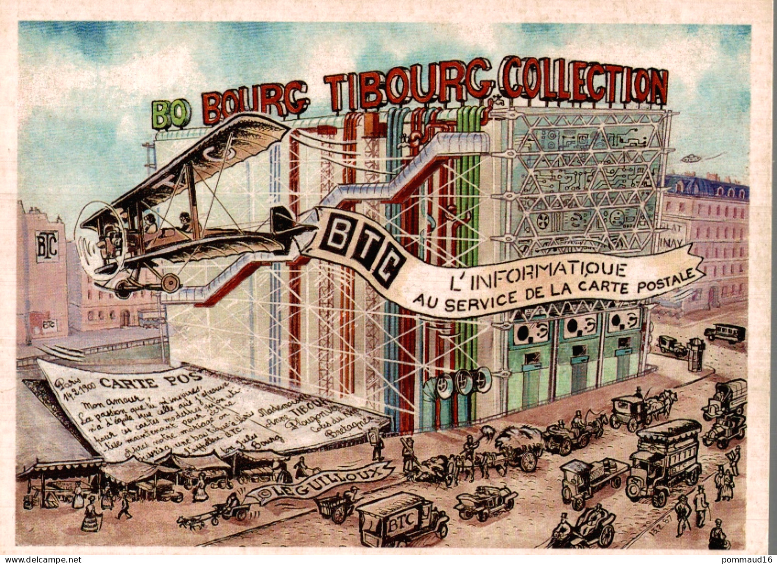 CPM Bourg Tibourg Collection BTC L'informatique Au Service De La Carte Postale - Werbepostkarten