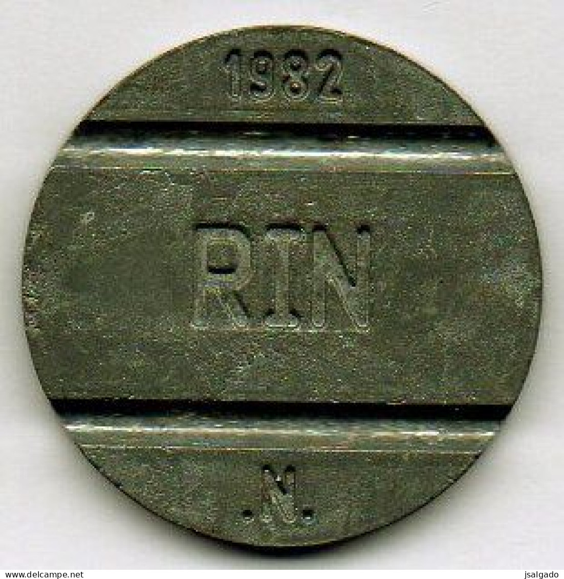 Perú  Telephone Token    1982  (g)  RIN  (g)  .N. With Two Dots   /  CPTSA  (g)  Telephone In Circle - Monetari / Di Necessità