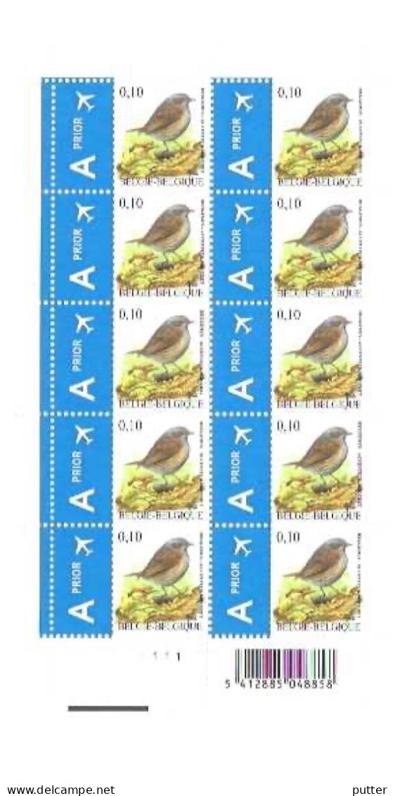 BE Buzin 26 Kleine Velletjes 10z Minder Dan Postprijs - MNH **- Zie Beschrijving ! - 1985-.. Vogels (Buzin)