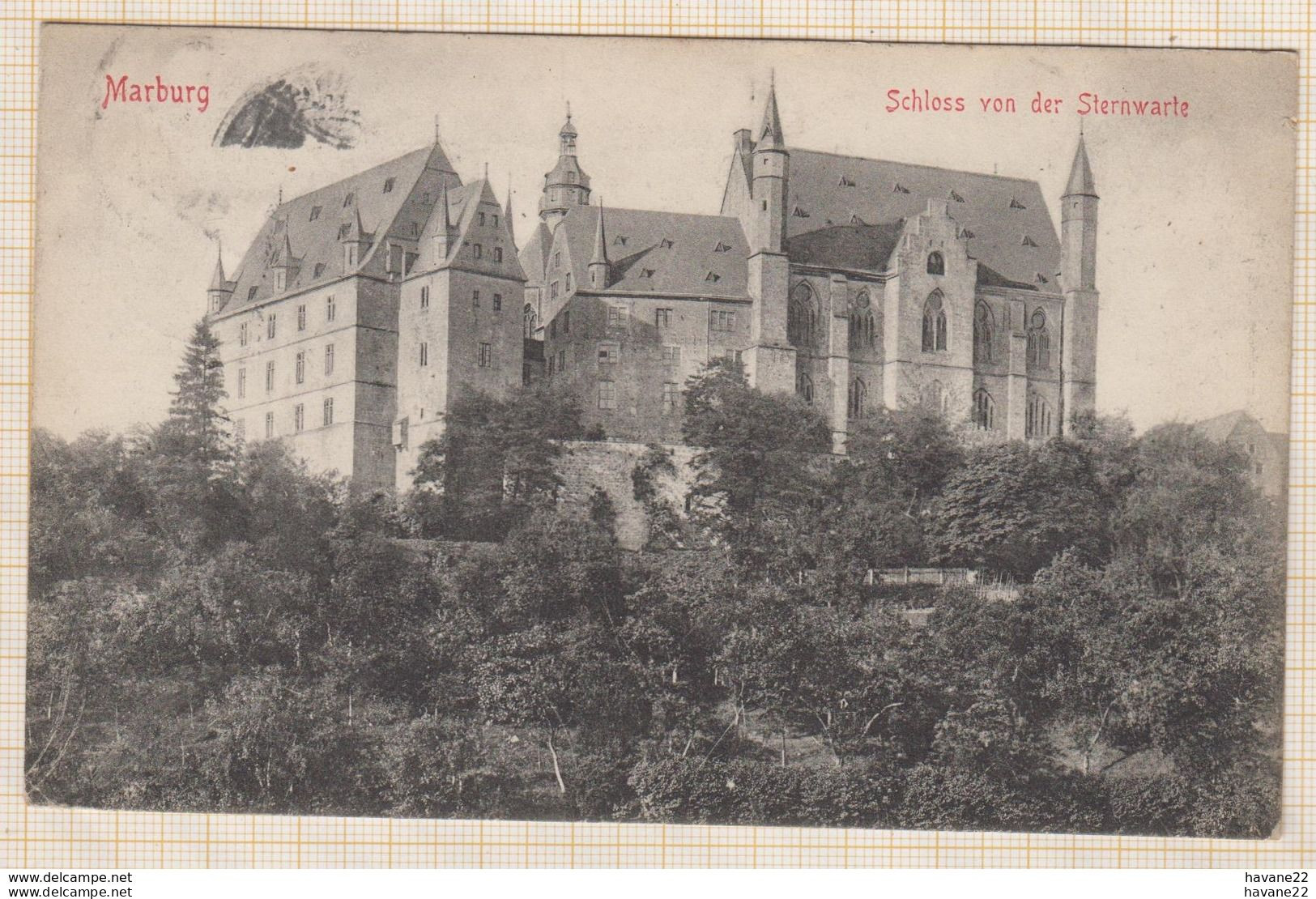 8AK4392 MARBURG SCHLOSS VON DER STERNWARTE  2SCANS - Marburg