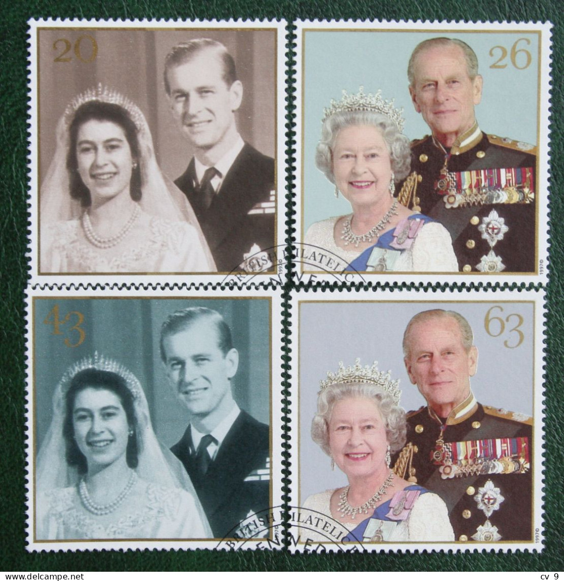 Royal Wedding Queen Elizabeth (Mi 1719-1722) 1997 Used Gebruikt Oblitere ENGLAND GRANDE-BRETAGNE GB GREAT BRITAIN - Used Stamps