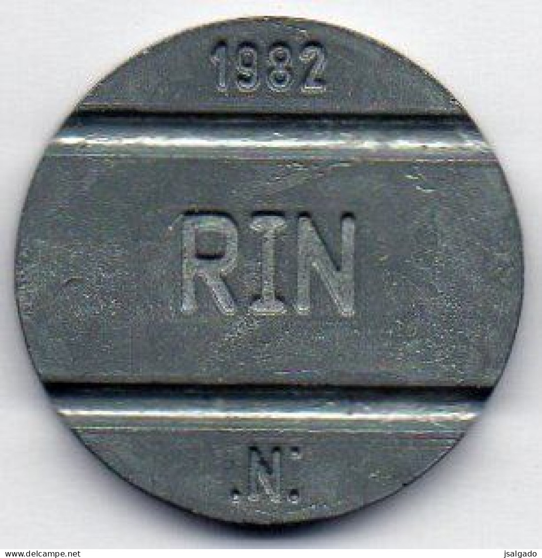 Perú  Telephone Token    1982  (g)  RIN  (g)  .N:   With Three Dots   /  CPTSA  (g)  Telephone In Circle - Noodgeld