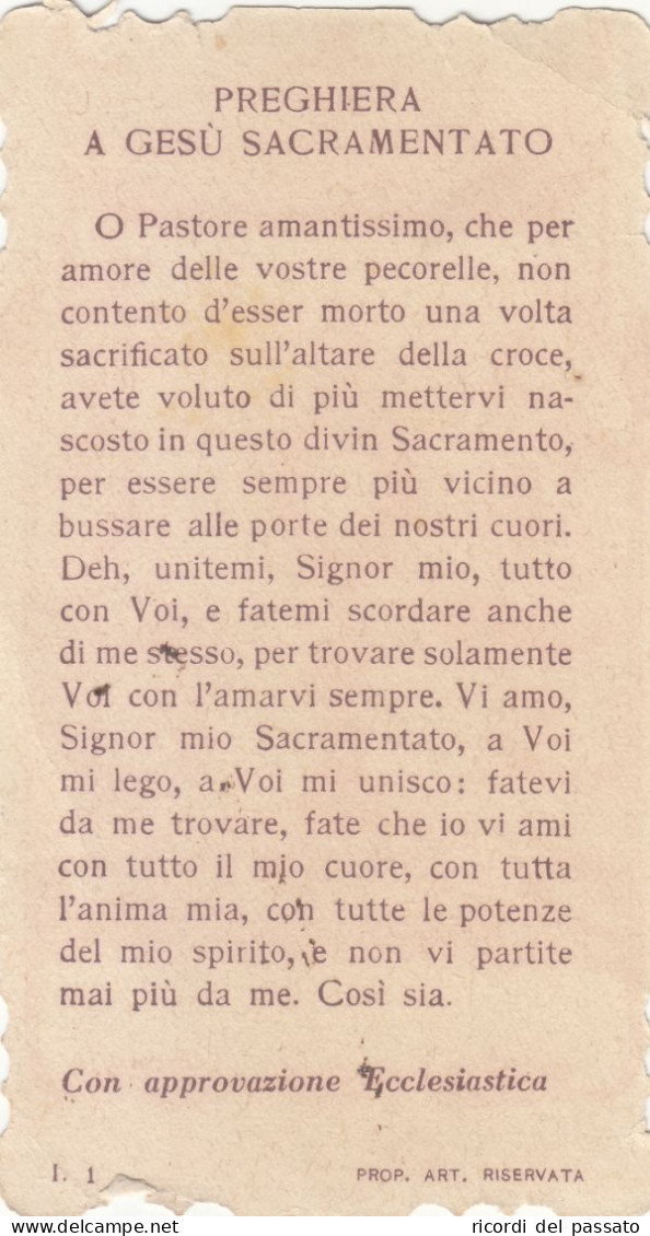 Santino Fustellato Ss.sacramento - Devotieprenten