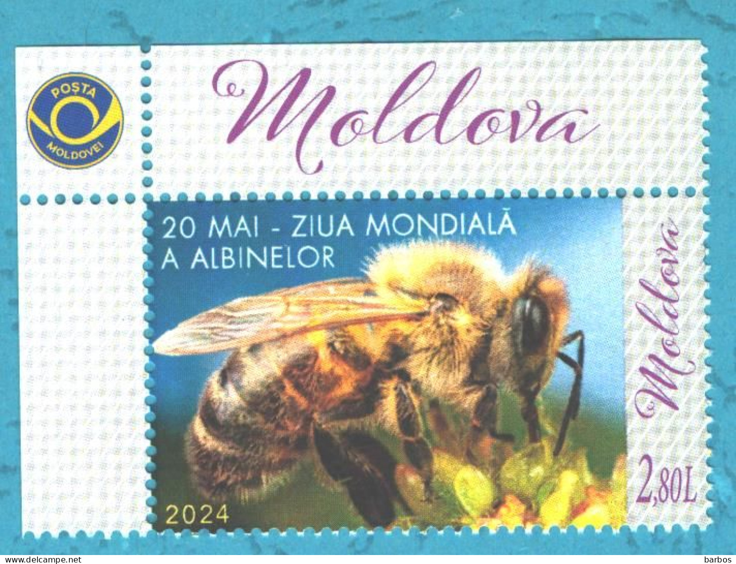 Moldova , 2024 , World Bee Day , Personal Stamp, MNH - Moldavië