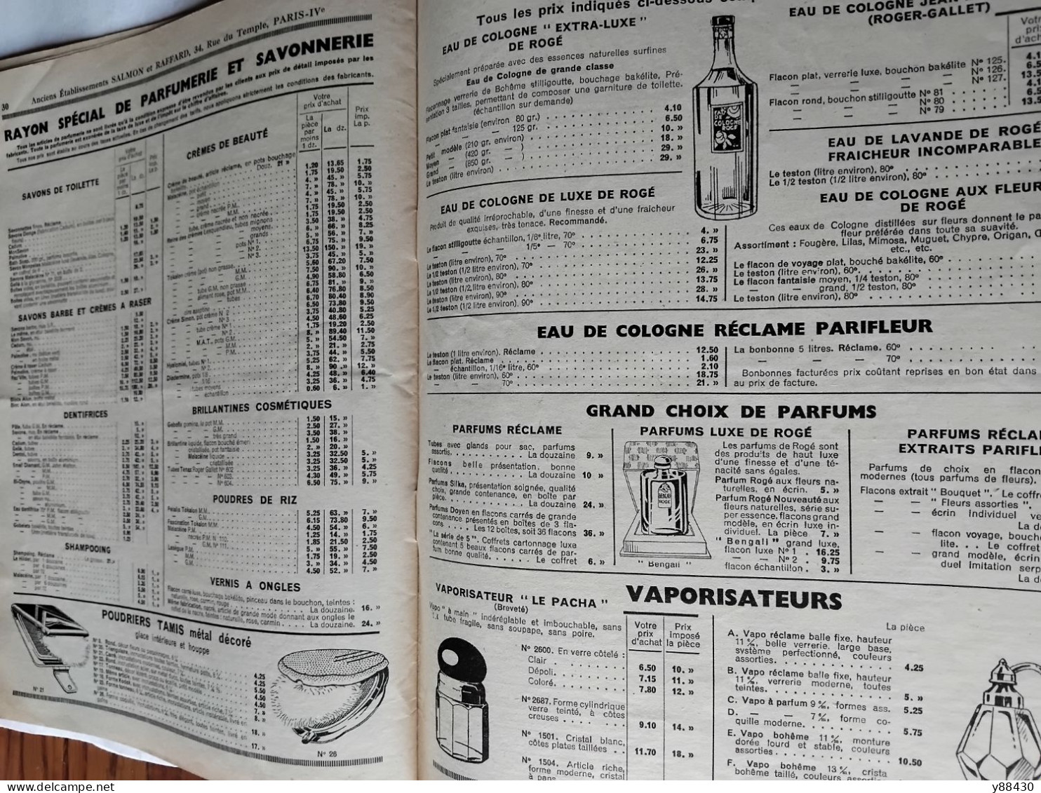 SALMON & RAFFARD à PARIS - catalogue de 1935 - Éclairage portatif et cycles  / Fumeurs / coutellerie / - 20 vues