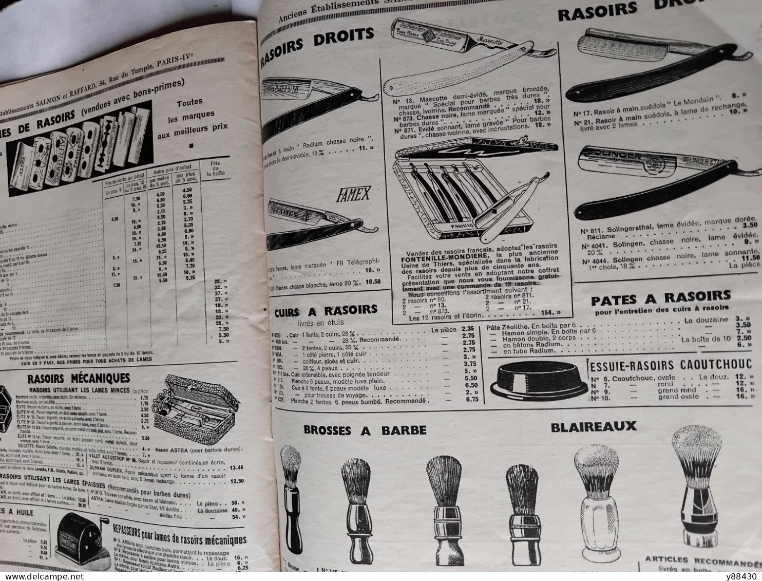 SALMON & RAFFARD à PARIS - catalogue de 1935 - Éclairage portatif et cycles  / Fumeurs / coutellerie / - 20 vues