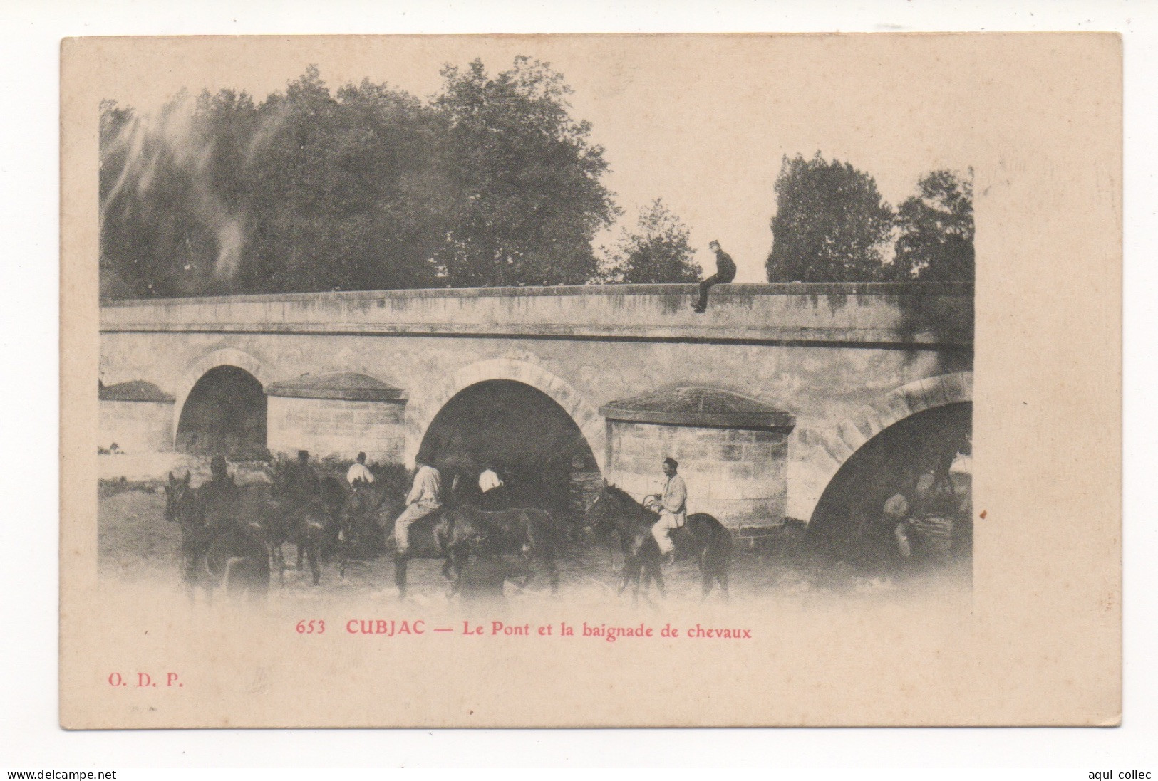 CUBJAC     24  DORDOGNE PERIGORD   LE PONT ET LABAIGNADE DE CHEVAUX - Other & Unclassified