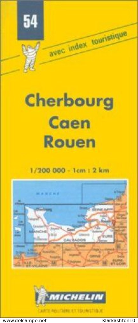 Carte Routière : Cherbourg - Caen - Rouen 54 1/200000 - Autres & Non Classés