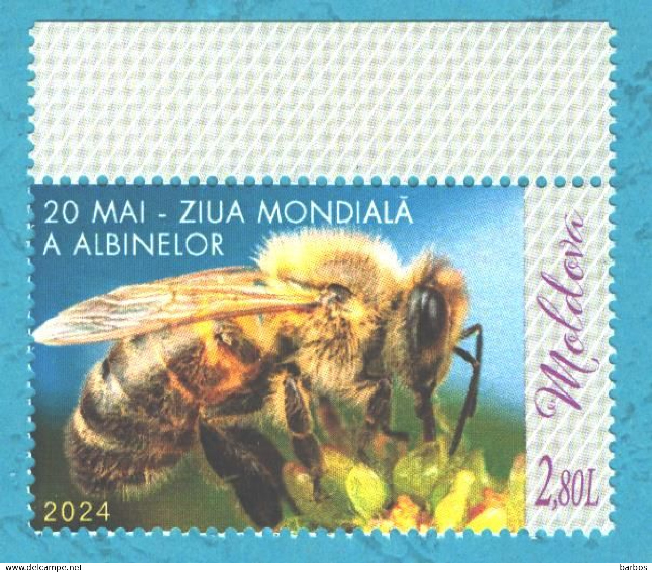Moldova , 2024 , World Bee Day , Personal Stamp, MNH - Moldova