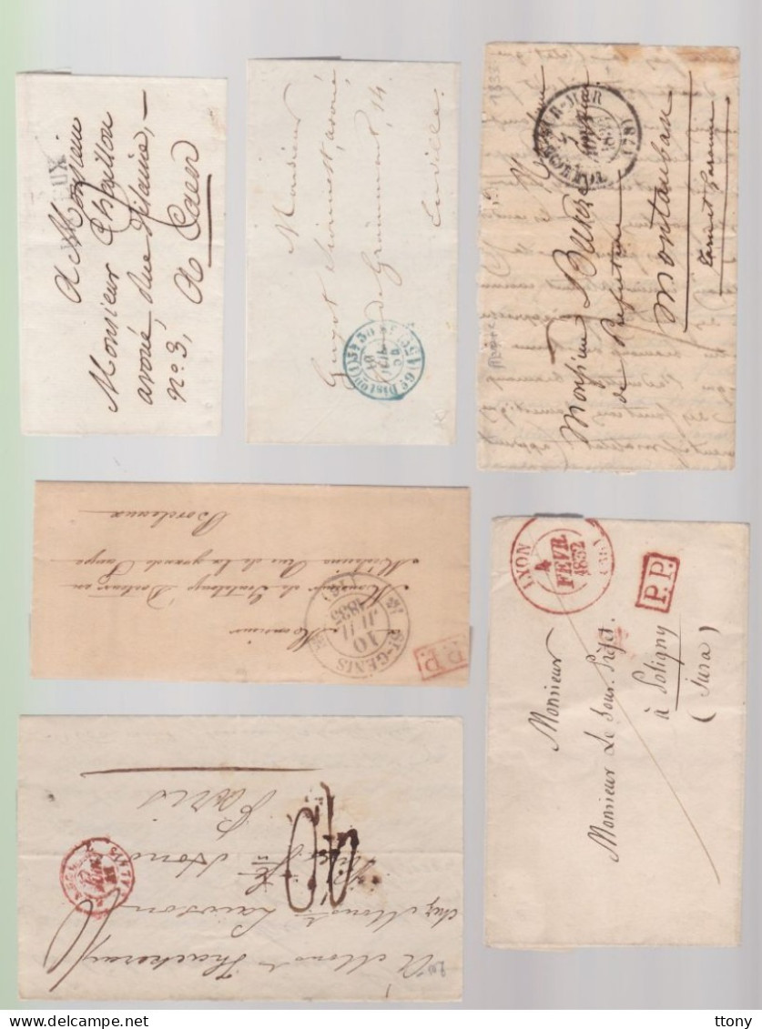 30 Lettres  Dite Précurseurs     Sur Lettres Ou Enveloppes  Toutes Scannées   Recto- Verso ( Plusieurs Lots ) - 1801-1848: Precursors XIX