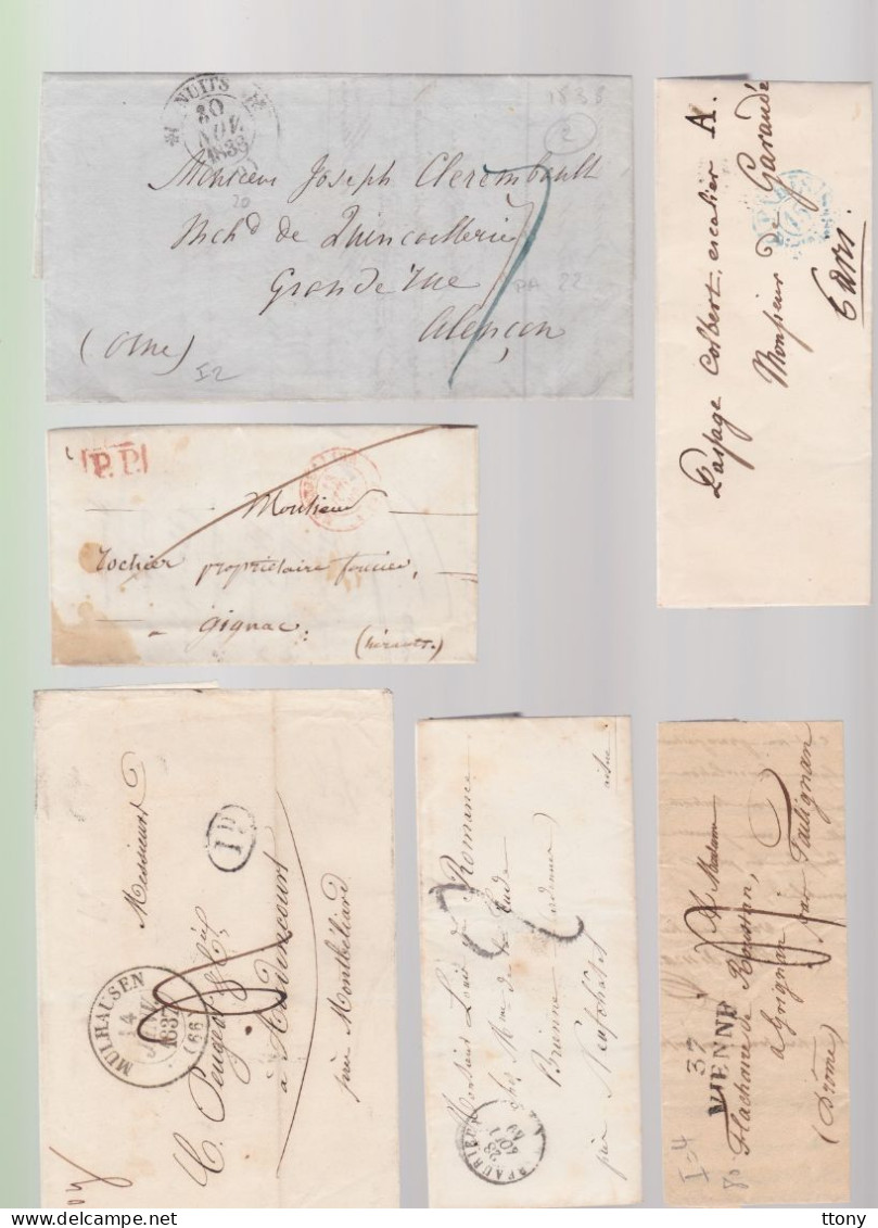 30 Lettres  Dite Précurseurs     Sur Lettres Ou Enveloppes  Toutes Scannées   Recto- Verso ( Plusieurs Lots ) - 1801-1848: Precursors XIX