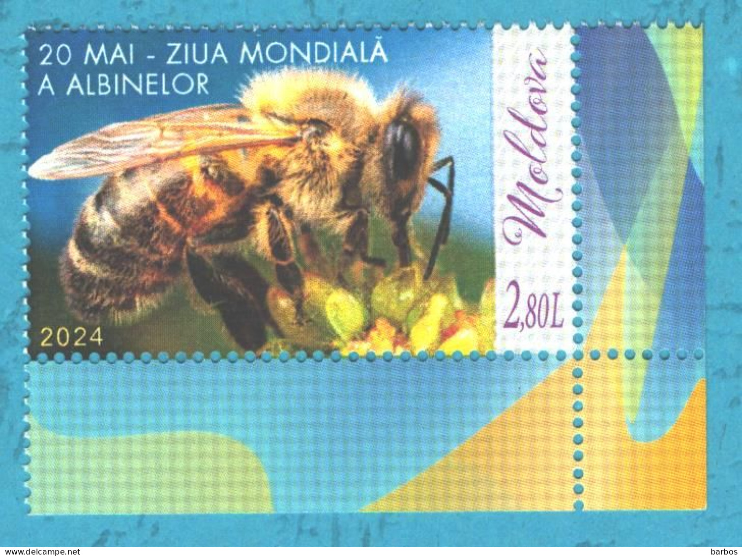 Moldova , 2024 , World Bee Day , Personal Stamp, MNH - Moldova