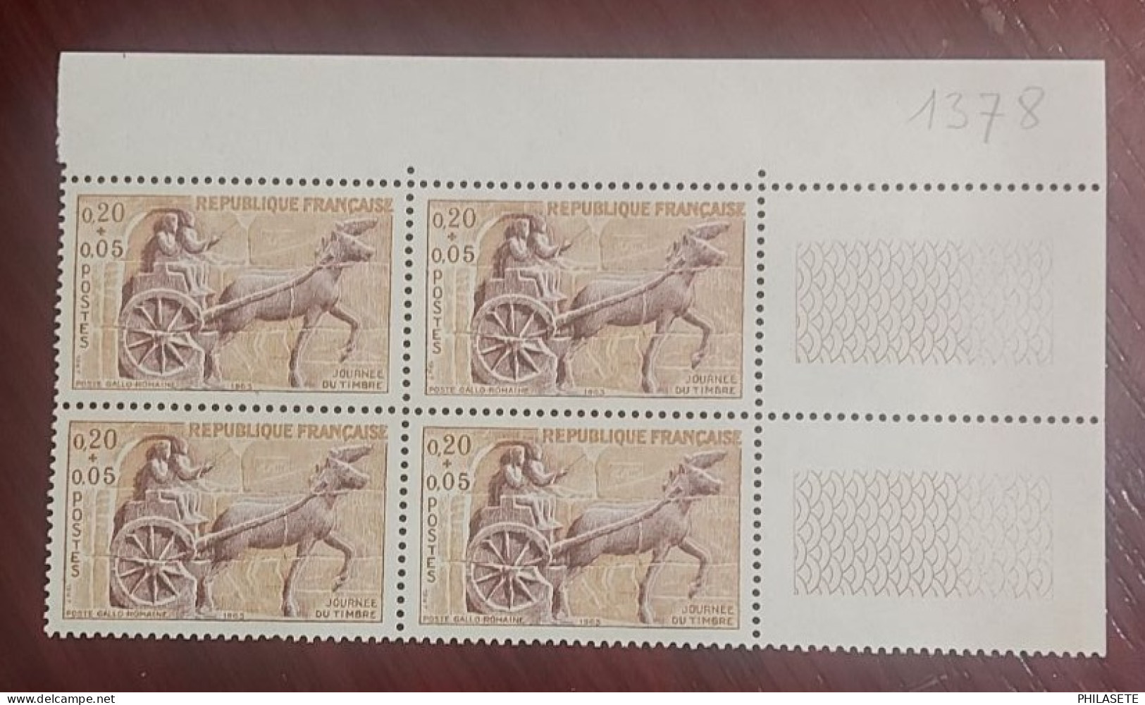 France  Neufs N** Bloc De 4 Timbres YT N° 1378 Char Gallo Romain - Ungebraucht