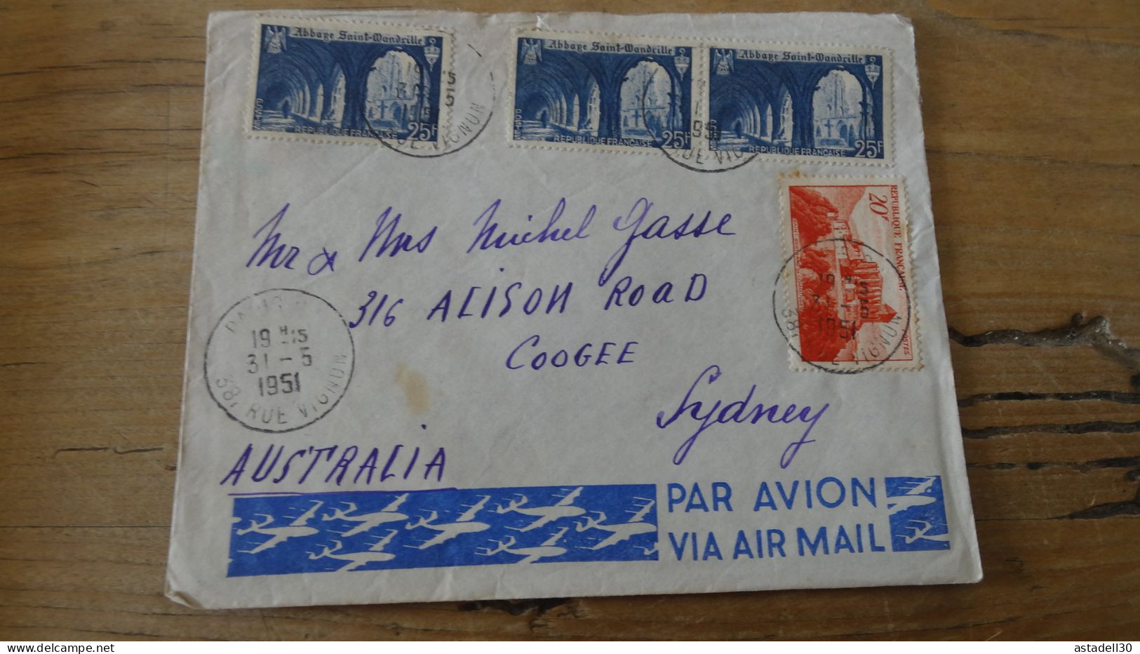 Enveloppe Avec Courrier Pour L'Australie  ................ Boite-1 ........... 589 - 1921-1960: Période Moderne