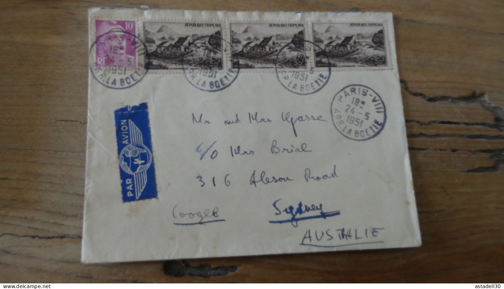 Enveloppe  Pour L'Australie  ................ Boite-1 ........... 590 - 1921-1960: Modern Period