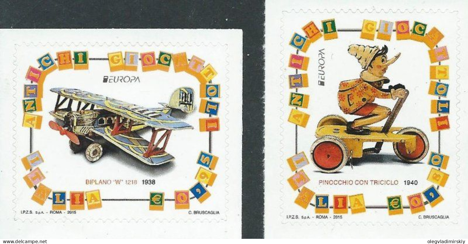 Italy Italia 2015 Europa CEPT Old Toys Set Of 2 Stamps MNH - 2011-20: Neufs