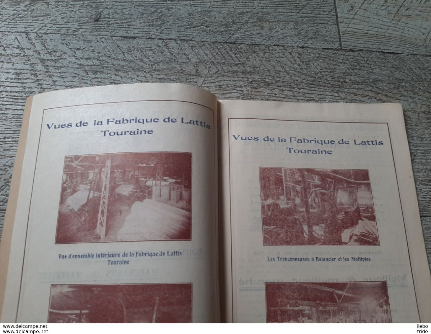 Brochure Illustrée Fabrique Du Lattis Armé Touraine Verneuil Sur Indre 1927 Catalogue Rare Artisanat - Tourism Brochures