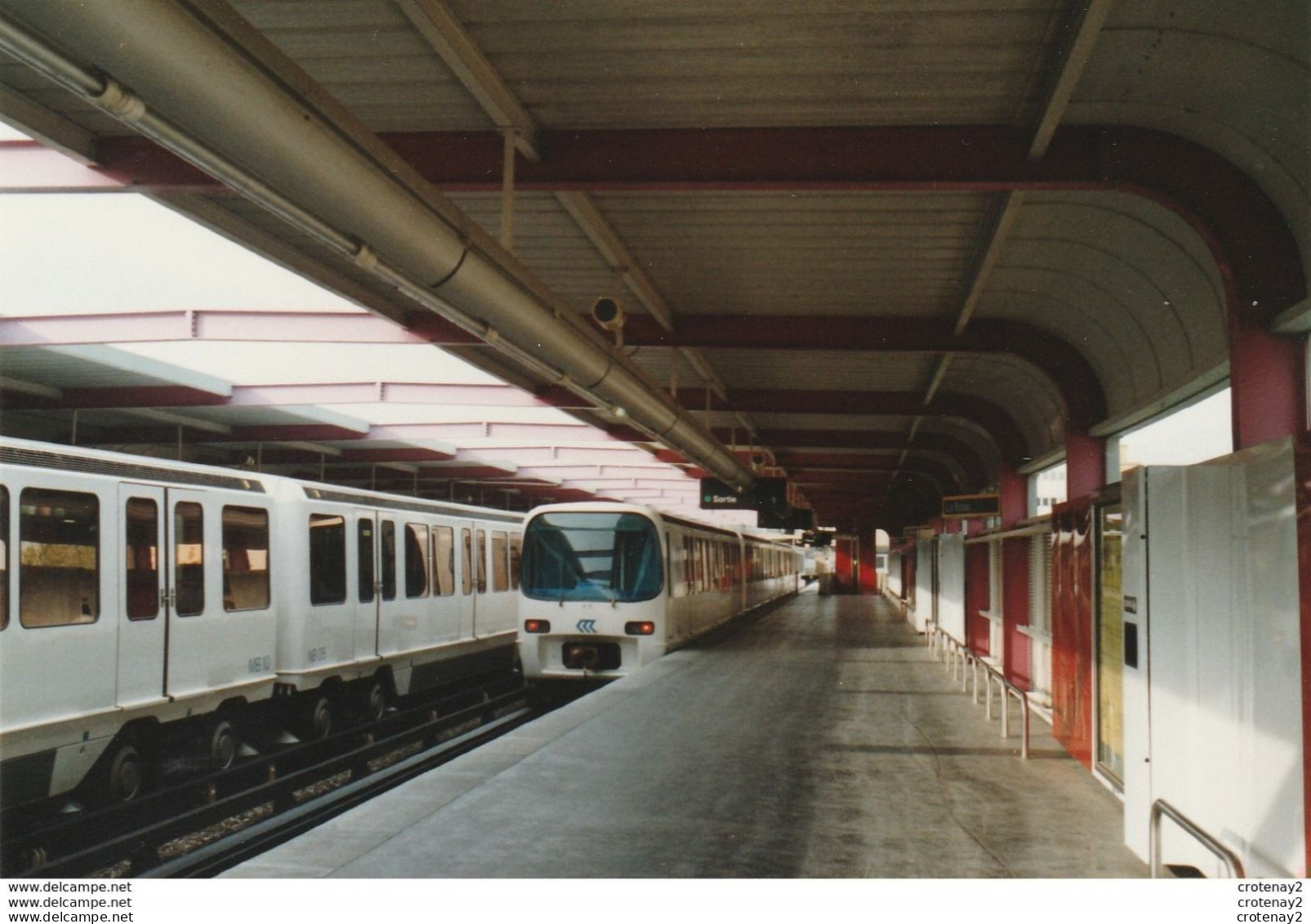 Photo Originale METRO De MARSEILLE Station La Rose Le 20 Avril 1989 Cliché BAZIN - Trains